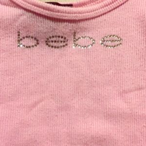 Baby pink crop Bebe tank